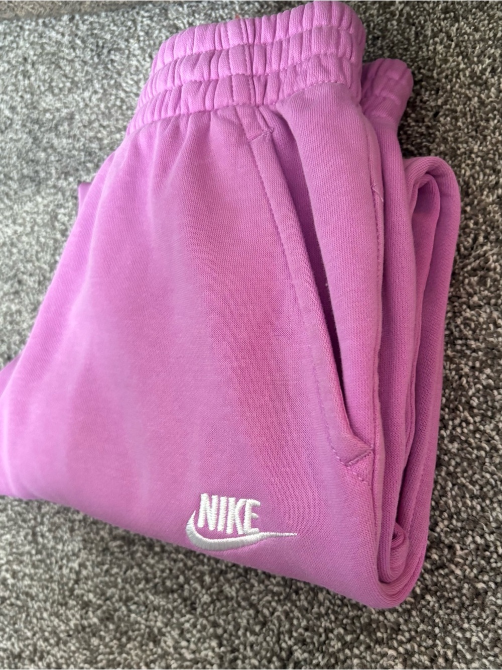 Nike Girls Pink Fleece Jogger Pants | SMALL